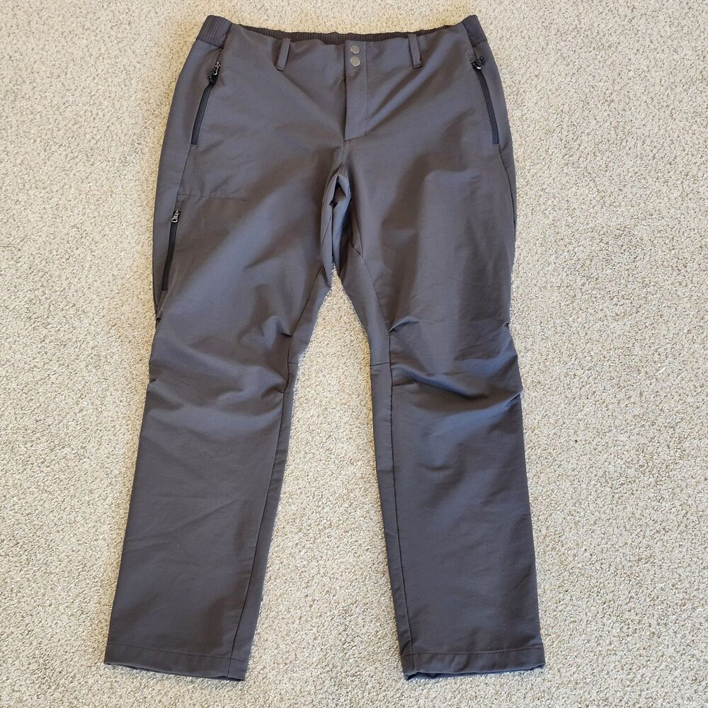 REI Co-op Activator Softshell Pants Womens Large Petite LP Gray Hiking Outdoor